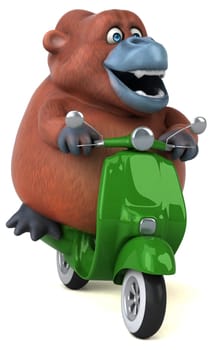 Fun orang outan - 3D Illustration