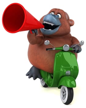 Fun orang outan - 3D Illustration