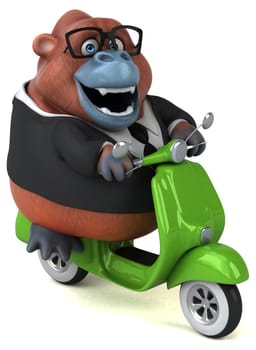 Fun orang outan - 3D Illustration
