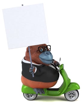 Fun orang outan - 3D Illustration