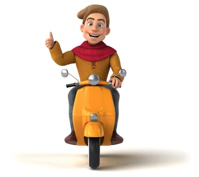 3D Illustration of a medieval historical character