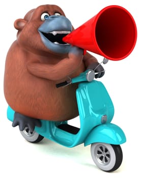 Fun orang outan - 3D Illustration