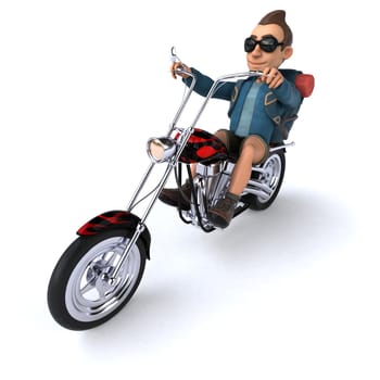 Fun illustration of a 3D cartoon backpacker