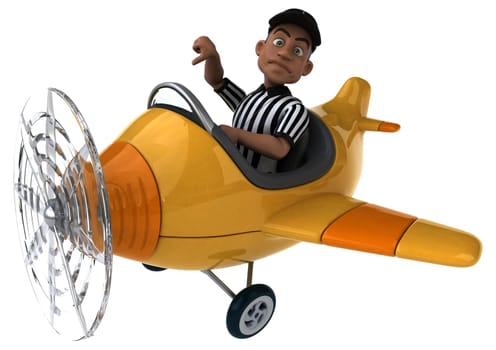 Fun 3D Illustration of an american Referee
