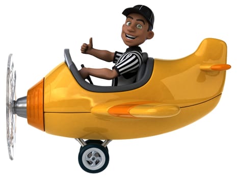 Fun 3D Illustration of an american Referee
