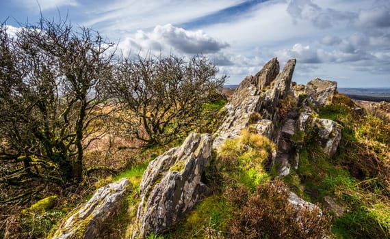 Roc'h Trevezel summit in  Brittany, north-western France, Europe