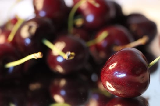 delicious fruit cherries natural red balls tasty color