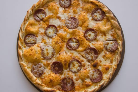 a pizza with natural ingredients