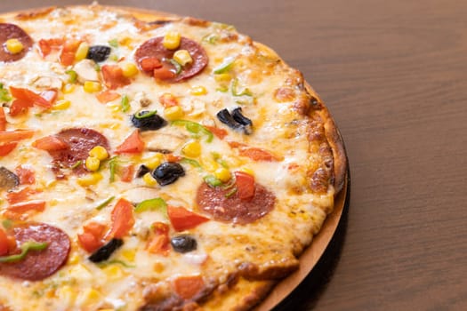 a pizza with natural ingredients