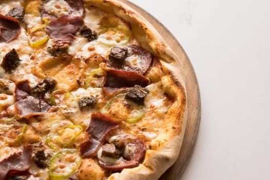 a pizza with natural ingredients