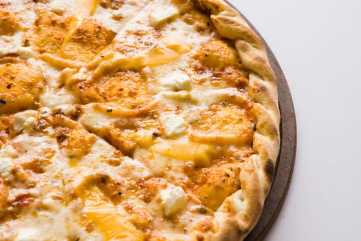 a pizza with natural ingredients