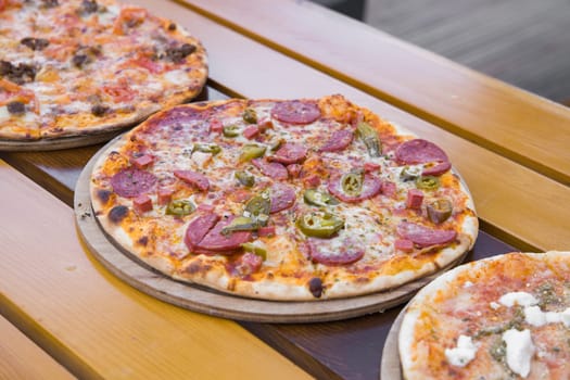 a pizza with natural ingredients