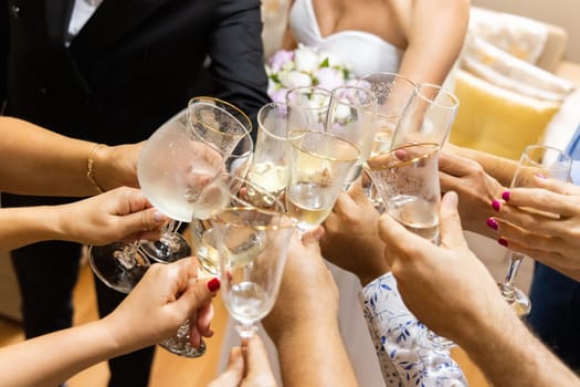drink and cheeers in a weeding day