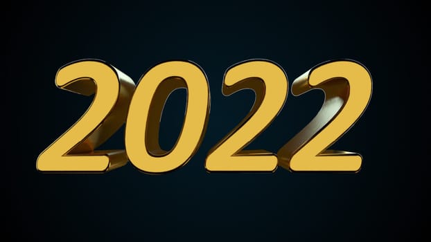 Symbol 3d render of new year and holiday. New expectations with onset joyous winter celebration. Start sales and gifts with fun parties. Stylish elite font for interior presentations.