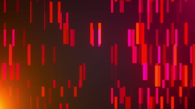 Geometric 3d render shower of decorative starry short lines. Digital waterfall made futuristic straight shapes with random repetition. Tears outer space falling in rays bright stars.