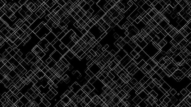 Computer generated cells of different sizes from thin lines. 3d rendering abstract technology backdrop