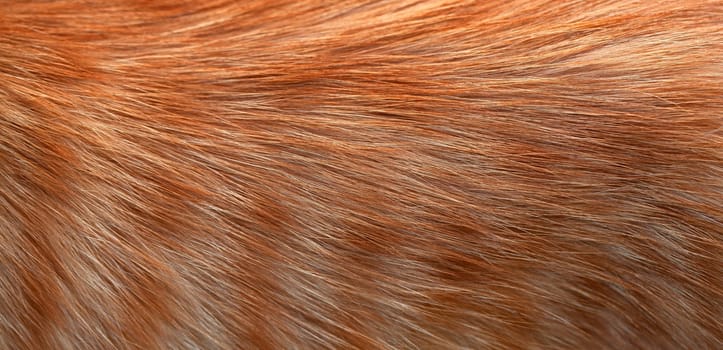 The Close-up of ginger cat fur. Texture, background