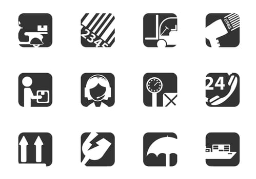 Delivery service icon set for user interface design. Express delivery.