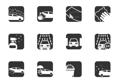 Carwash icon set for your design. vector icons