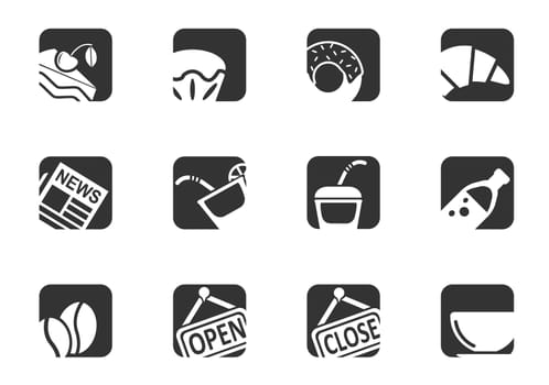Cafeteria icon set for your design. vector icons