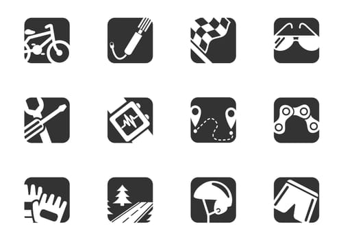 Cycle racing icon set for your design. vector icons