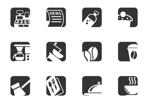 Cafeteria icon set for your design. vector icons