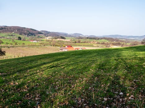 Heppenheim, Odenwald landscape, spring, germany