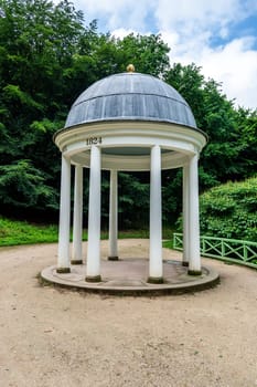 Old pavilion at Fürstenlager Park during summer, Bensheim Auerbach, germany