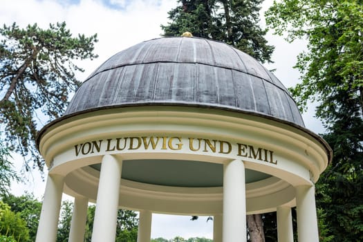 Old pavilion at Fürstenlager Park during summer, Bensheim Auerbach, germany
