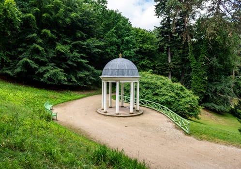 Old pavilion at Fürstenlager Park during summer, Bensheim Auerbach, germany