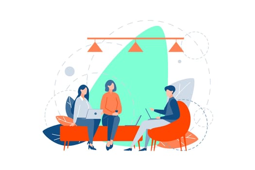 Teamwork, communication, outsourcing, business concept. Businesspeoples teamwork collaboration office meeting. Business man women partners communication, negotiation, managers coworking, brainstorming