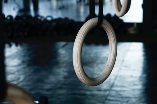 a crossfit athlete performing exercise in gym