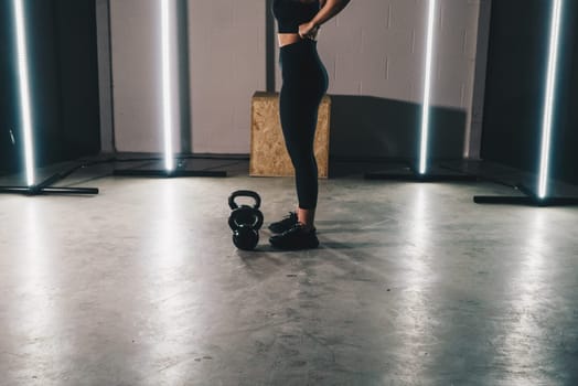 a crossfit athlete performing exercise in gym