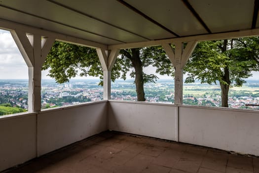 Old pavilion at Fürstenlager Park during summer, Bensheim Auerbach, germany
