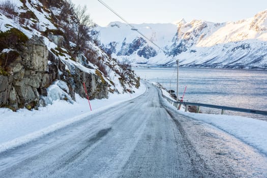 Frozen Road, Norway near Tromso