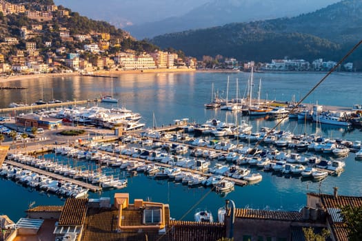 Port de Soller at sunset, Majorca