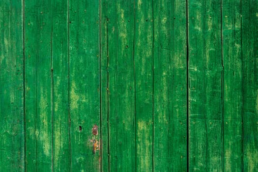 Green wooden wall