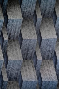 Close-up of black geometric shapes, abstract background