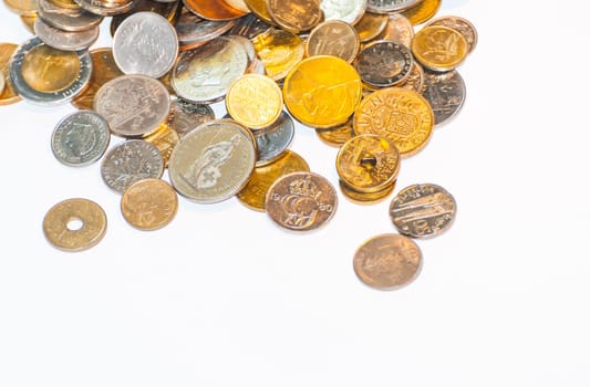 Coins isolated on white