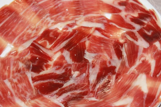 delicious Iberian ham raw pork proteins vitamins flavor aroma