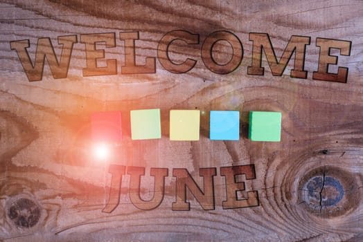 Inspiration showing sign Welcome June, Business idea Calendar Sixth Month Second Quarter Thirty days Greetings Building An Unfinished White Jigsaw Pattern Puzzle With Missing Last Piece