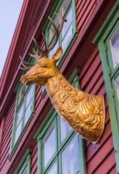 Deer monument in Bergen, Norway