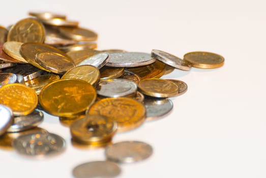 Coins isolated on white