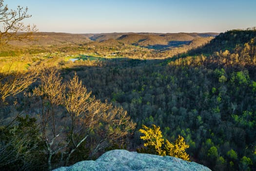 Scenic view of countryside near Berea, Kentucky from Eagle Nest point at the Pinnacles hiking area