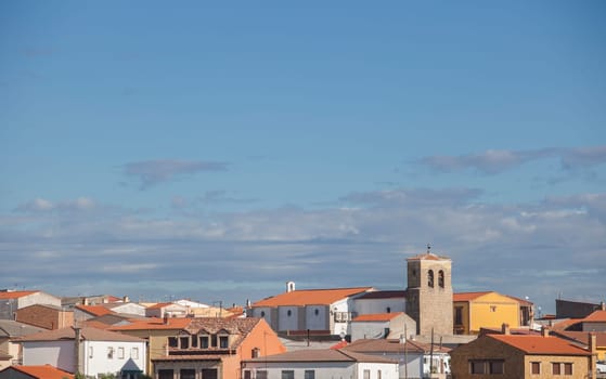 Town of Carcaboso overview, one of the stops on the Silver Route, Caceres, Extremadura, Spain