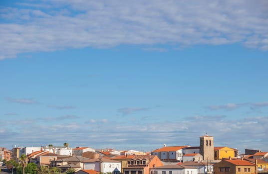 Town of Carcaboso overview, one of the stops on the Silver Route, Caceres, Extremadura, Spain