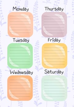 Mockup template with blank student habit tracker template. Management strategy. Business, teamwork. Calendar template. Business organizer. Plan for the week. Tu du sheet. Schedule of lessons.