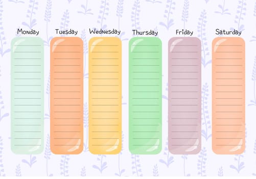 Mockup template with blank student habit tracker template. Management strategy. Business, teamwork. Calendar template. Business organizer. Plan for the week. Tu du sheet. Schedule of lessons.