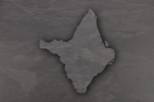 Map of Amapa on dark slate
