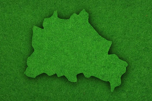 Map of Berlin on green felt